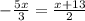 -\frac{5x}{3} =\frac{x+13}{2}