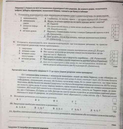 контрольна робота 5 речення з звертанням вставними словами (словосполучення реченнями ​