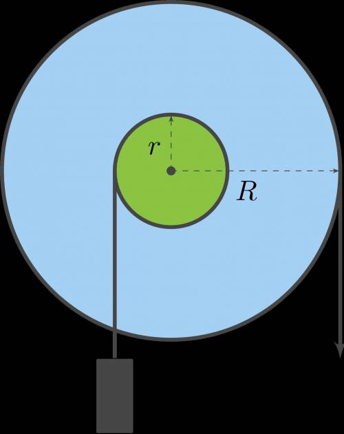 Отношение радиусов равно один к трём , а при равномерном подъёме груза весом в 300 н приходится прик