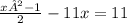 \frac{x²-1}{2}-11x=11