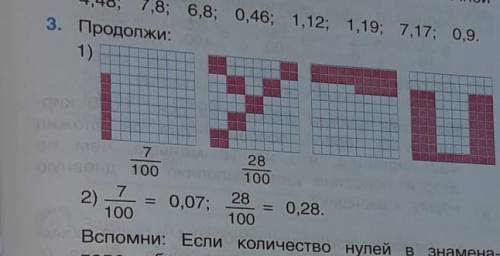 3. Продолжи:1)27281001007282)0,07;0,28.100100​