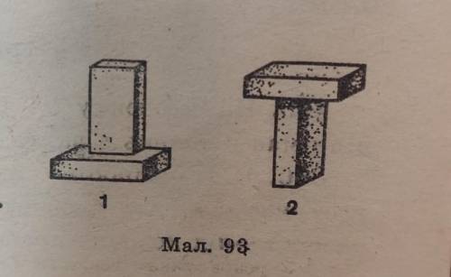 Дві цеглини поставили одна на одну так я показано на малюнку 93. Чи однакові сили, які діють на опор