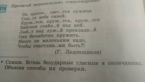 По русскому языку. Вставить в пропущенные слова безударные гласные в окончаниях.