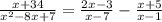 \frac{x + 34}{ {x}^{2} - 8x + 7} = \frac{2x - 3}{x - 7} - \frac{x + 5}{x - 1}