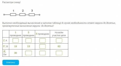 Выполни необходимые вычисления и заполни таблицу! В случае необходимости ответ округли до десятых, п