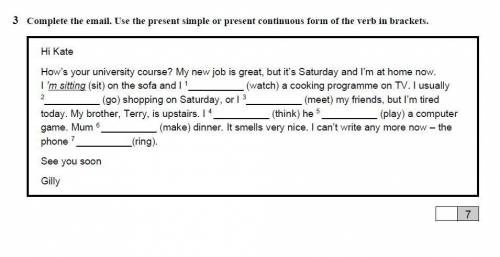 Complete the email. Use the present simple or present continuous form of the verb in brackets.