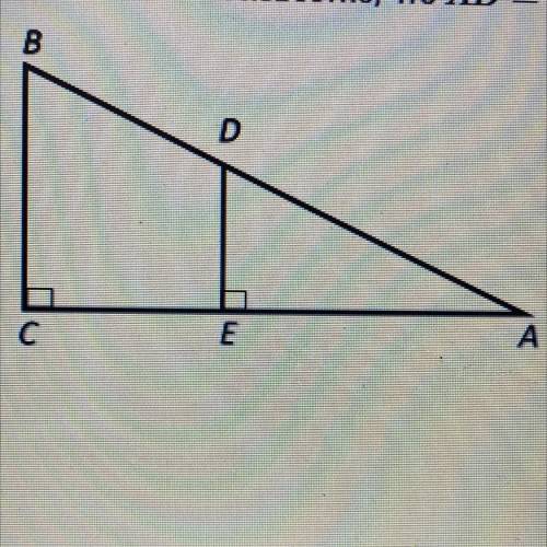 На рисунке углы С и Е равны 900 Найти AE если известно, что AD = 13, EC = 16, DB = 26.