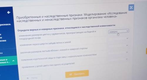 Приобретённые и наследственные признаки Моделирование Иследование наследственных и ненаследственных