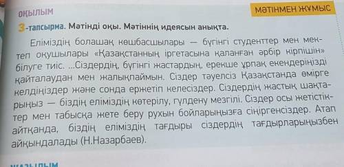 Птапсырма. Мәтін бойынша «Қос жазба» күнделігін толтыр.Түсіндір.ҮзіндіІргетасТүсініктемеауыспалы мағ