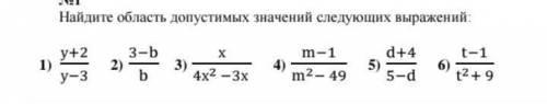 Найдите область допустимых значений следующих выражений:​