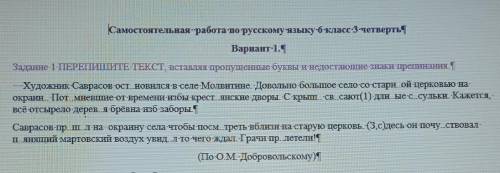 ПЕРЕПИШИТЕ ТЕКСТ , вставляя пропущенные буквы и недостающие знаки применения​