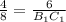 \frac{4}{8}=\frac{6}{B_{1} C_{1} }