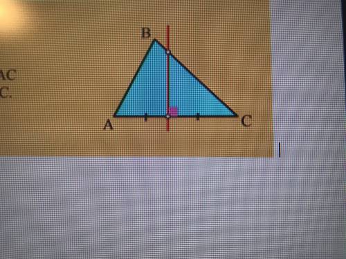 (А) Серединный перпендикуляр к стороне АС треугольника АВС пересекает его сторону ВС. Докажите, что