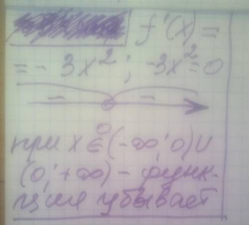 F(x)=8-x^3найти промежутки возрастания и убывания функции y=f(x)​