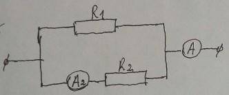 ОЧЕНЬ БЫСТРО визначте опір R1 та загальний опір якщо R2=5Ом,амперметр А2 показує 0,5А а загальний ст