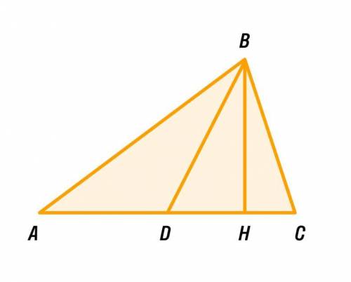 В треугольнике ABC медиана BD равна стороне BC, BH - высота. Найди длину стороны AC, если HC = 2.