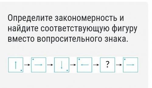 Определите закономерность и найдите соответствующую фигуру вместо вопросительного знака. ​