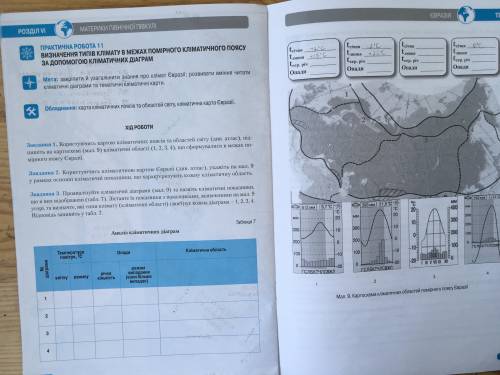 Практична робота 11 визначення типів клімату в межах помірного кліматичного поясу за до кліматичних