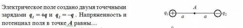 Электрическое поле создано двумя точечными зарядами