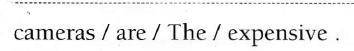В каком порядке здесь можно предложение из этих слов сamеras / arе / Тhе/ ехpеnsivе