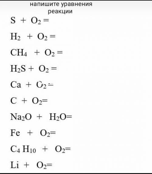 Напишите уравнения реакции ​