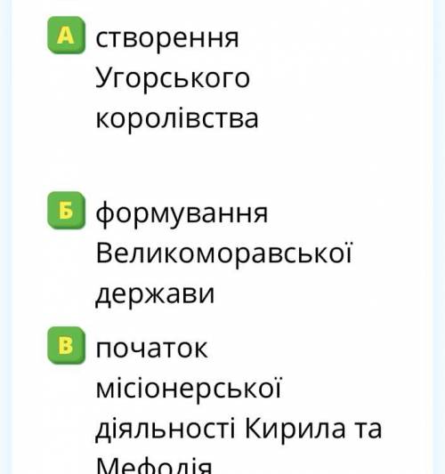 Установіть хронологічну послідовність