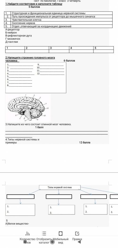 я ПАНИКУЮ тест по биологии 7класс ​