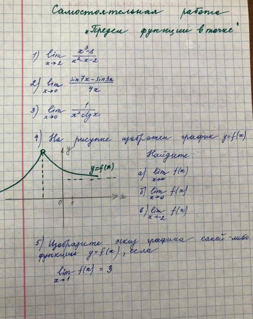 Нужно найти предел функции в точке