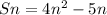 Sn=4n^{2} -5n