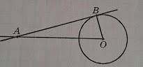 З точки А до кола з центром у точці О проведено дотичну АВ. Знайдіть градусну міру кута ВОА, якщо ку