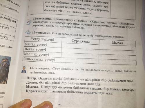 12 тапсырма 173бет Өткен сабақтарды есіне түсір, тапсырманы орында