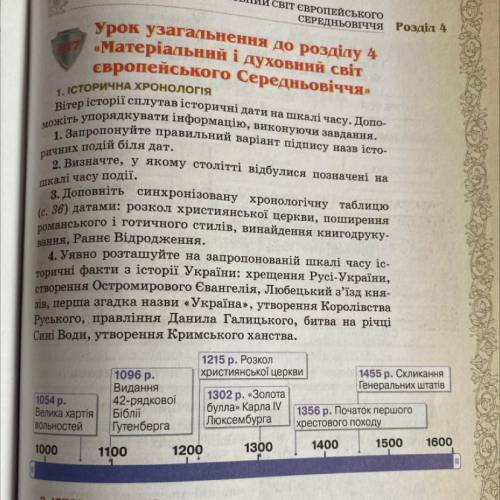 Hнього икону- — роду «На- Європейського Середньовіччя» 1. ІСТОРИЧНА ХРОНОЛОГІЯ Вітер історії сплутав