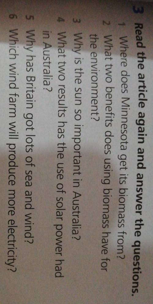 Read the article again and answer the questions ​