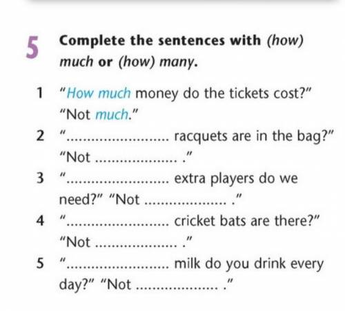 Complete the sentences with (how) much or (how) many