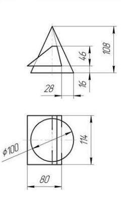 Начертательная геометрия и инженерная графика. Построить три проекции линии пересечения двух заданны