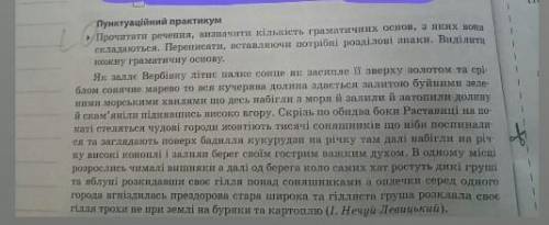 прочитати речення визначити кількість граматичних основ з яких вони складаються переписати вставляюч