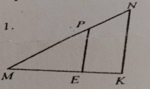 Дано: PE||NK, MP = 4M, MN = 6M, ME = 3M.Найти: a) MK; б) NK: PE; в) SMEP : SMKN.​