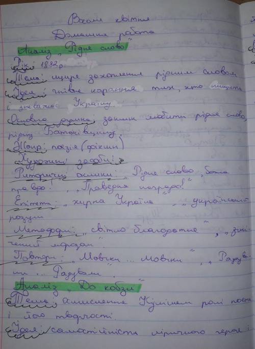 Аналіз поезії Рідне слово та До кобзи Пантелеймон Куліш​