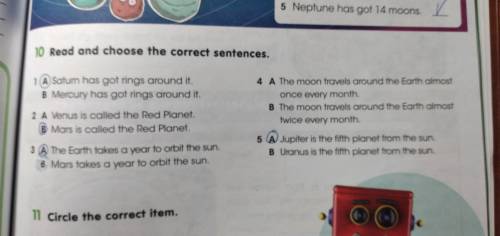 Read and choose The correct sentences