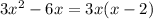 3x^2-6x=3x(x-2)