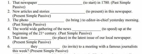 3.Complete the sentences with the Passive Voice givenbrackets​