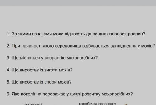 ответить на вопросы по Биологии​