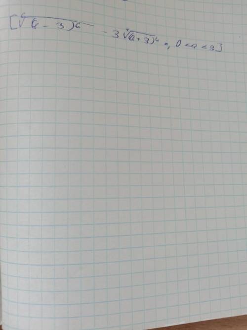 Упростите выражение [^6√(a−3)^6−^4√(a+3)^4 0