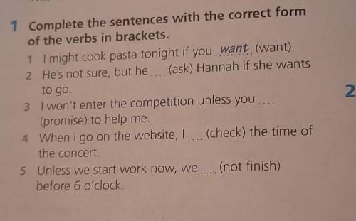 Complete the sentences with the correct form of the verbs in brackets​