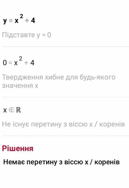 Найти область определения функции y=x^2+4​