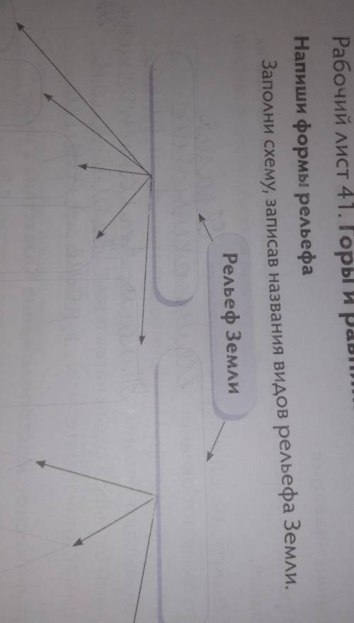 Напиши формы рельефаЗаполни схему, записав названия видов рельефа Земли.Рельеф Земли​