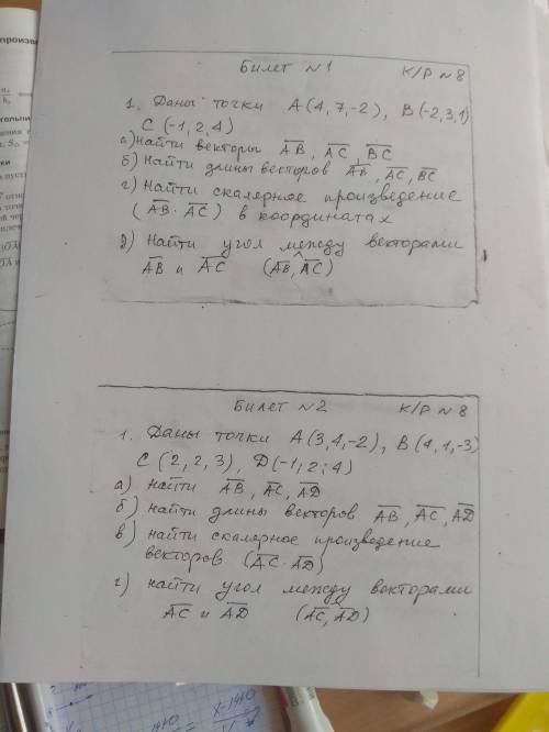 Вектора.Господа, добрый день вас решить меня чудесный 1 билет.