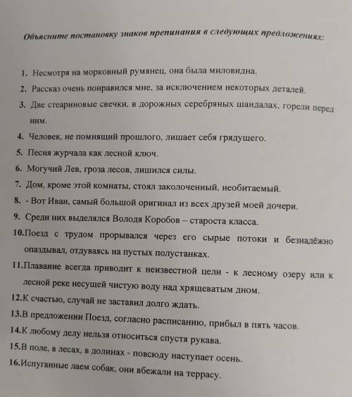 Объясните постановку знаков препинания в следующих предложениях ​