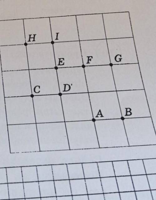 На клетчатой бумаге с размером клетки 1см×1см отмечено девять точек. Сколько из них удалено от прямо
