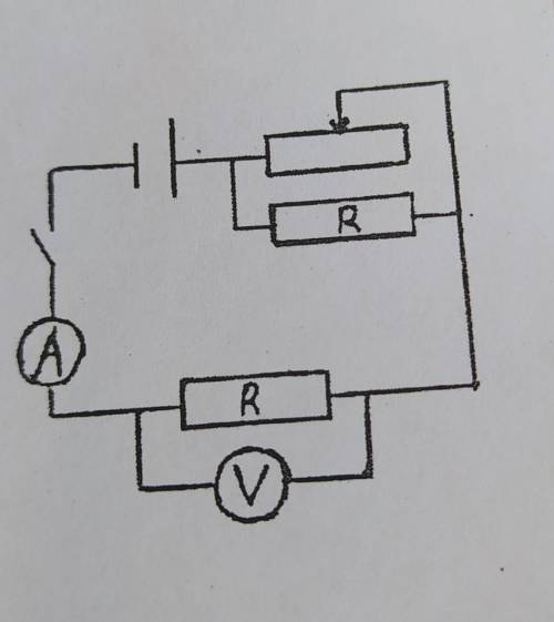 3.Как изменяться показания Амперметра и Вольтметра (см. схему) при перемещении ползунка реостата изк